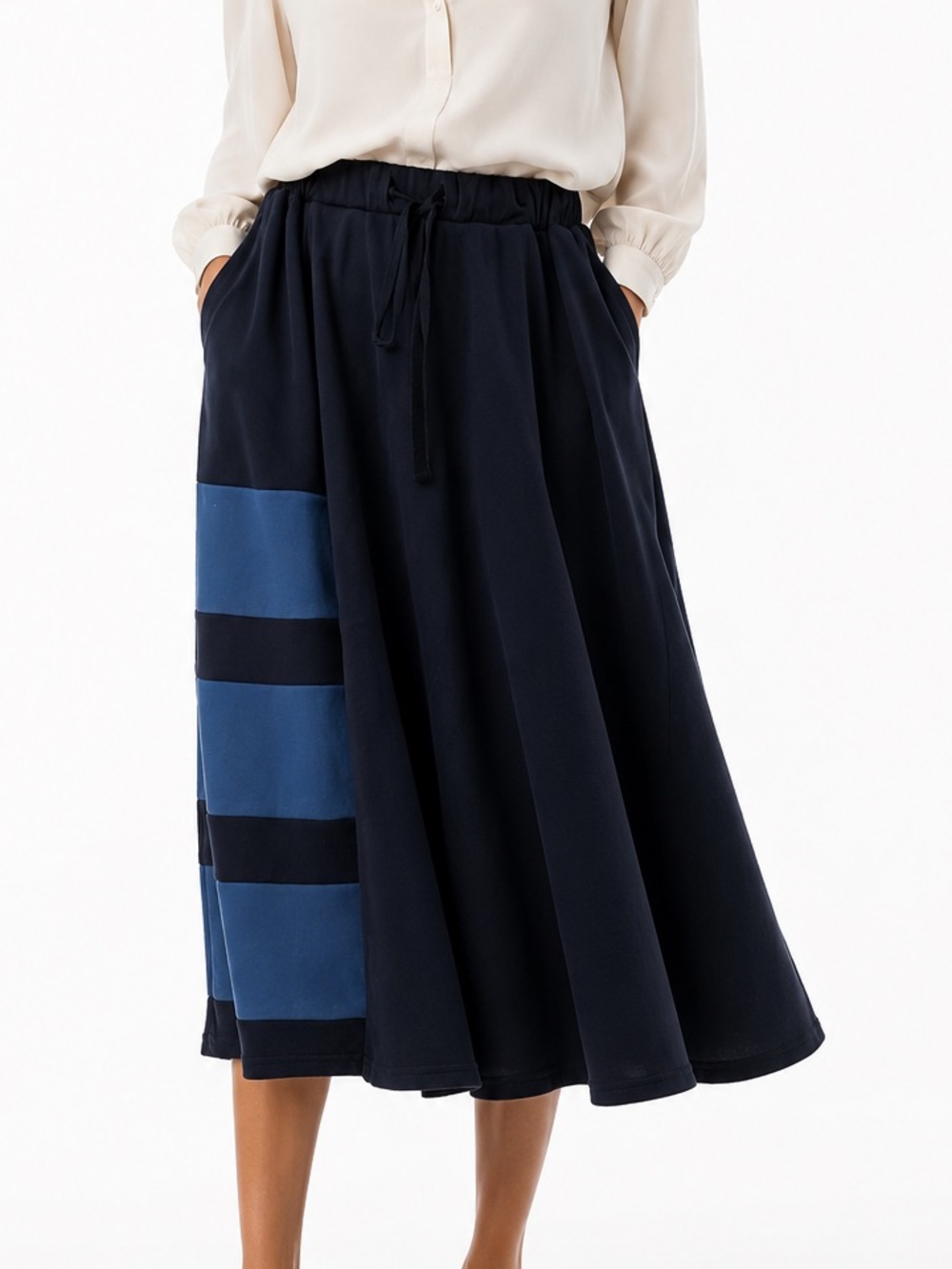 Y-3 Yohji Yamamoto Blue Twirl Skirt Small